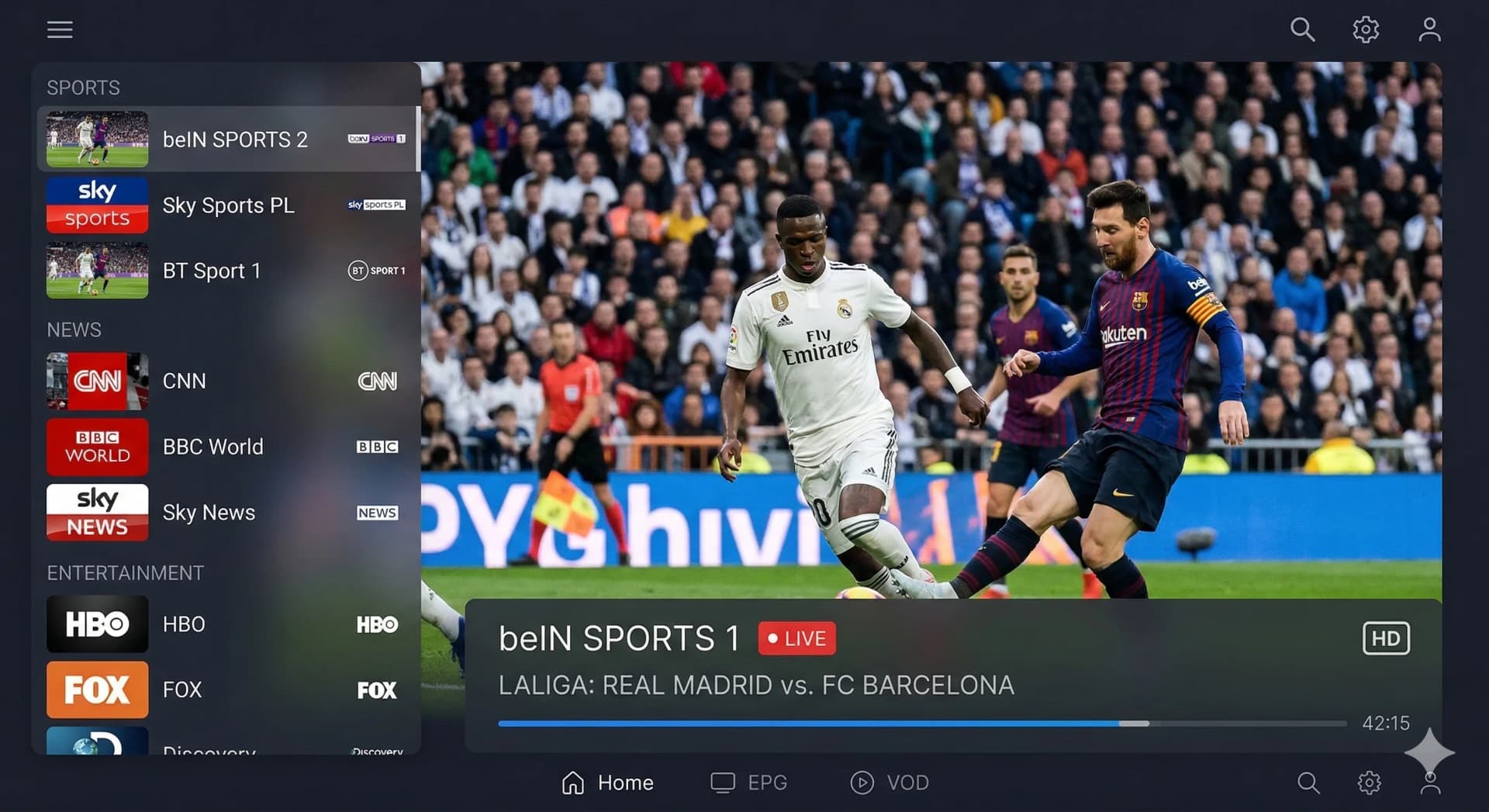 Lecteur Live en 4K